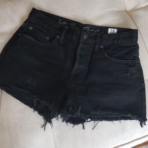 We The Free distressed Black Jeans Shorts
